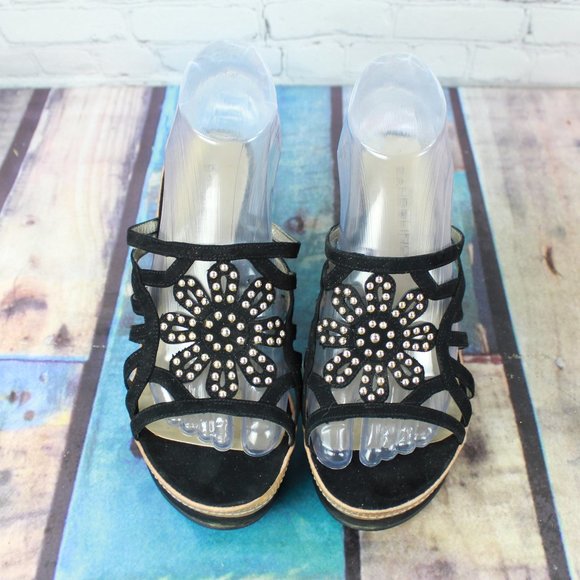 BANDOLINO Beaded Wedge Platform Sandals Size 7.5 - Picture 5 of 10